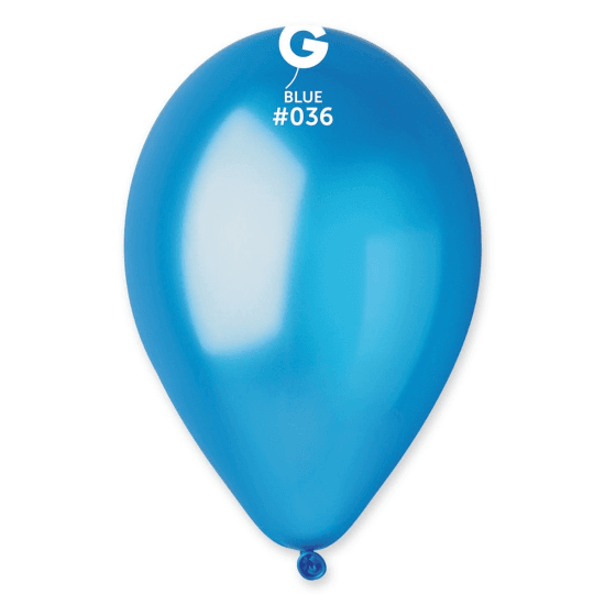 Gemar Balónky nafukovací - Metal - modré - 10 ks - PGM90-36