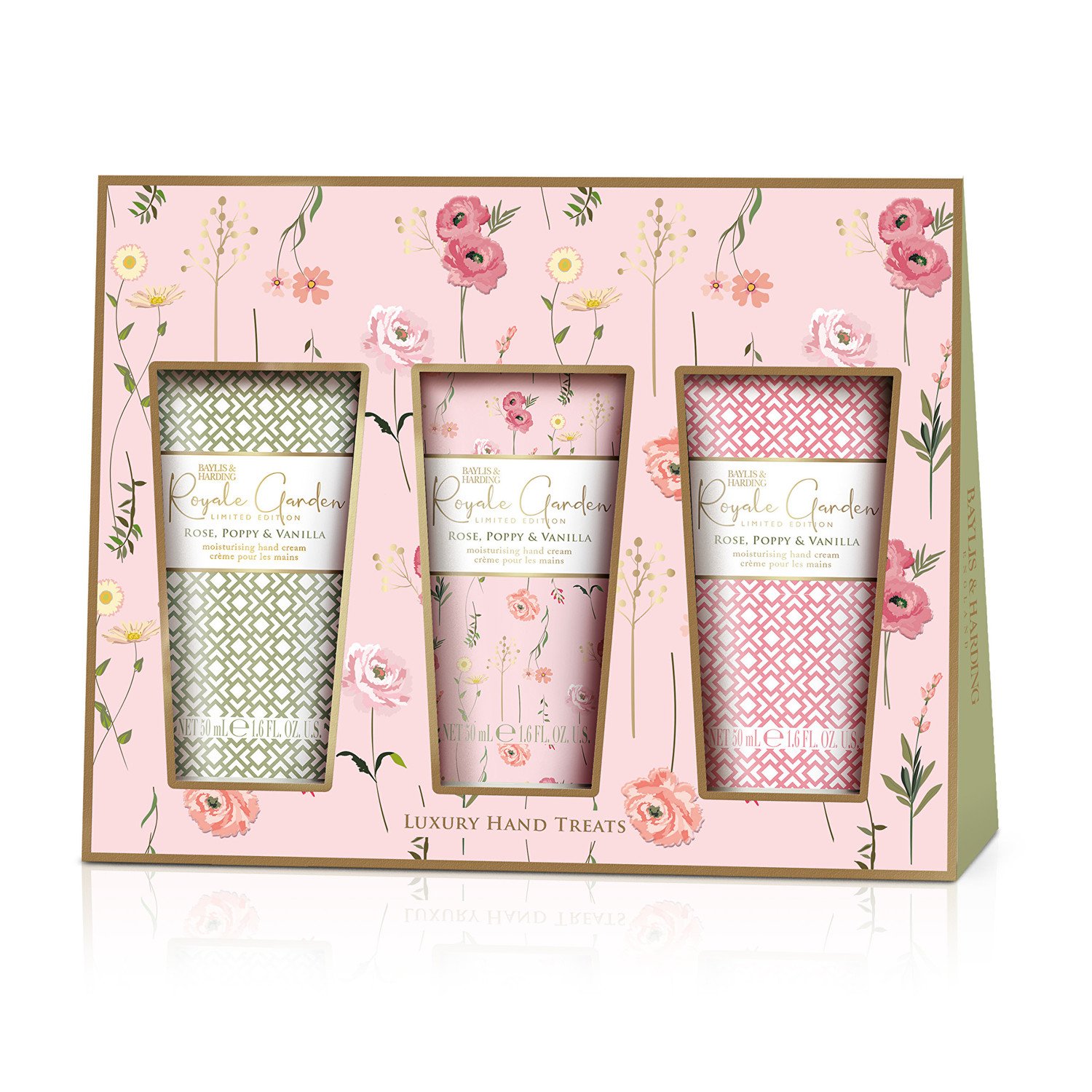 Baylis & Harding Dárková sada Růže, vlčí mák & vanilka 3 x 50 ml