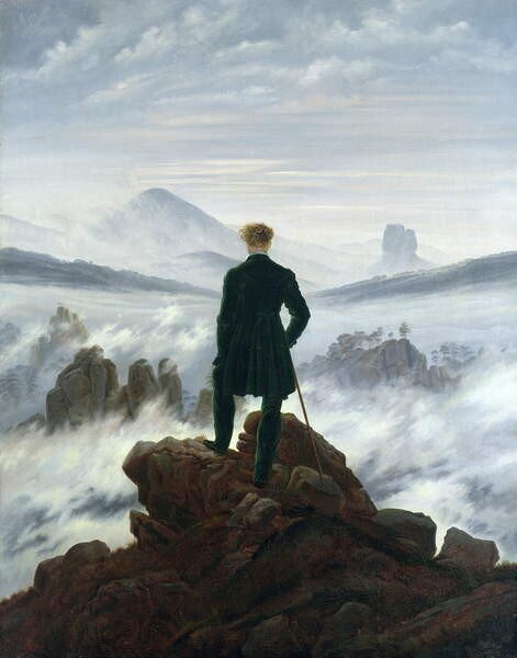 Friedrich, Caspar David Friedrich, Caspar David - Obrazová reprodukce The Wanderer above the Sea of Fog, 1818, (30 x 40 cm)