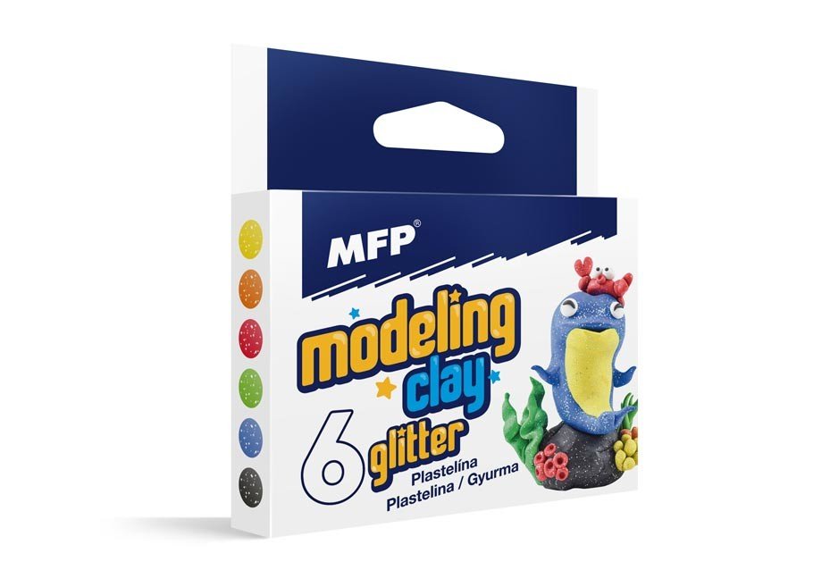 MFP 5301174 Modelovací hmota 6 ks barev GLITTER 100g