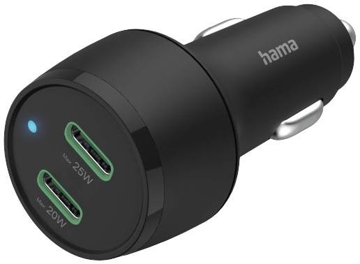 Hama Car Charger 45W 00201632 USB nabíječka do auta, pro nákladní vozidla Výstupní proud (max.) 3000 mA 2 x USB-C®