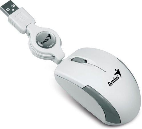 GENIUS Micro Traveler V2/ drátová/ 1200 dpi/ USB/ bílá, 31010125108