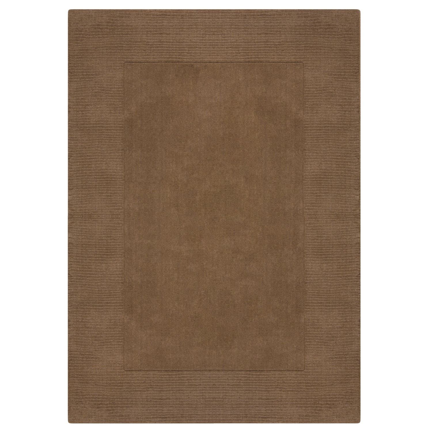 Kusový ručně tkaný koberec Tuscany Textured Wool Border Brown - 120x170 cm Flair Rugs koberce
