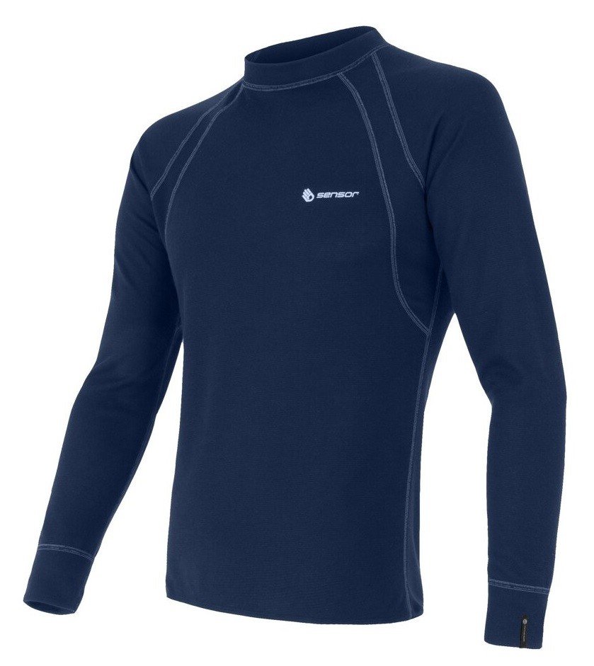SENSOR DOUBLE FACE pánské triko dl.rukáv deep blue Velikost: L