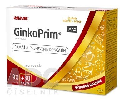 WALMARK, a.s. WALMARK GinkoPrim MAX PROMO 2022 tbl 90+30 navíc (120 ks)