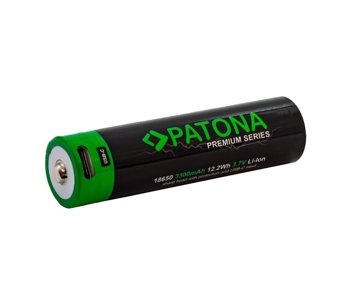 PATONA PATONA - Aku 18650 Li-lon 3350mAh PREMIUM 3,7V s USB-C nabíjením