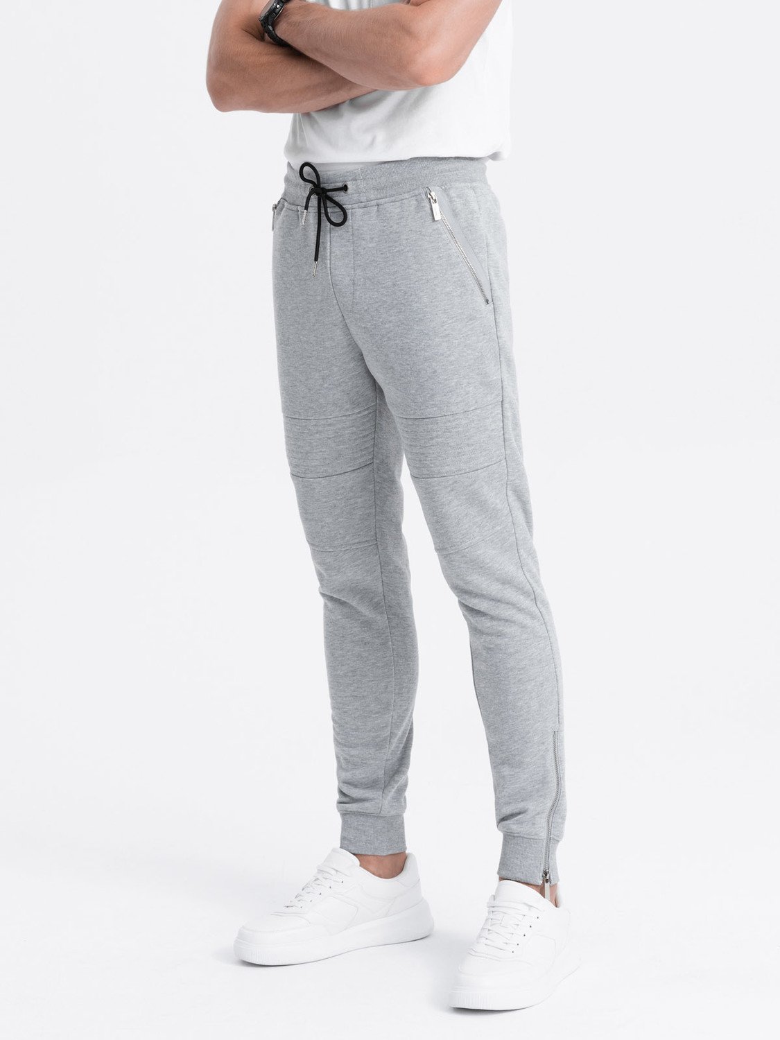 Ombre Clothing Pánské tepláky Arthgaloken šedá V2 OM-PASK - 0131