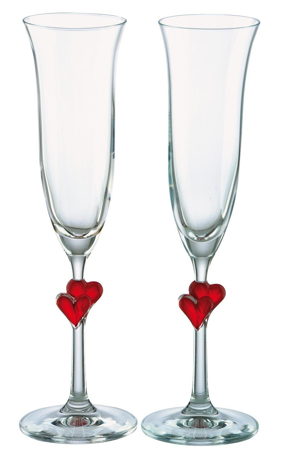 Trendy glass skleničky na šampaňské L'Amour červená 175 ml 2KS