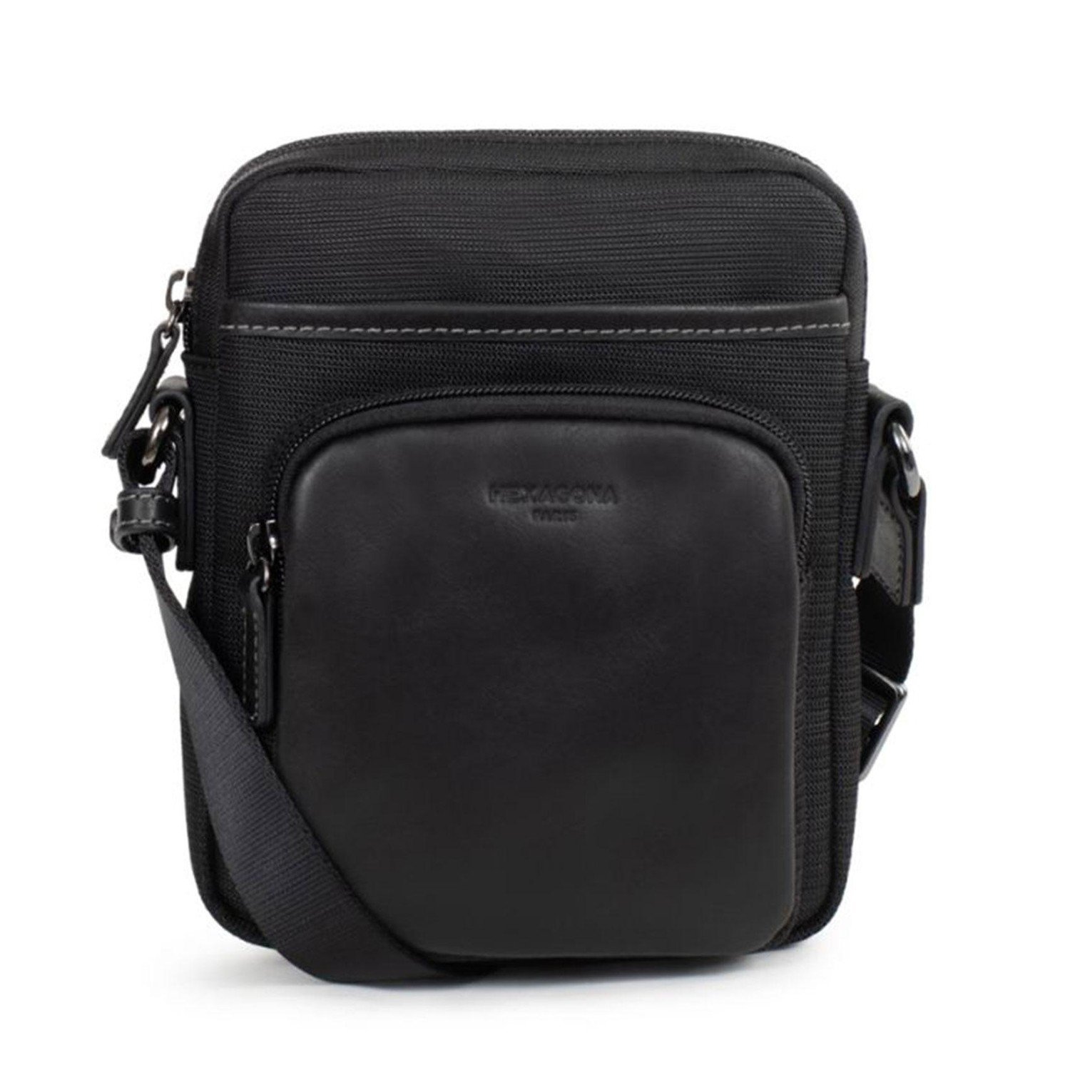 Pánská polokožená taška na doklady - Hexagona Silviani černá