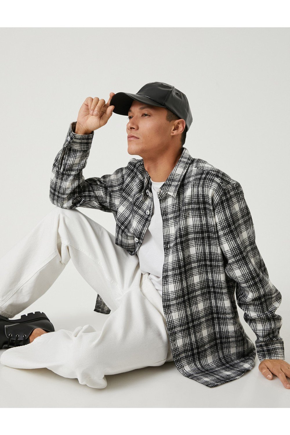 Koton Checkered Lumberjack Shirt Classic Collar Long Sleeve