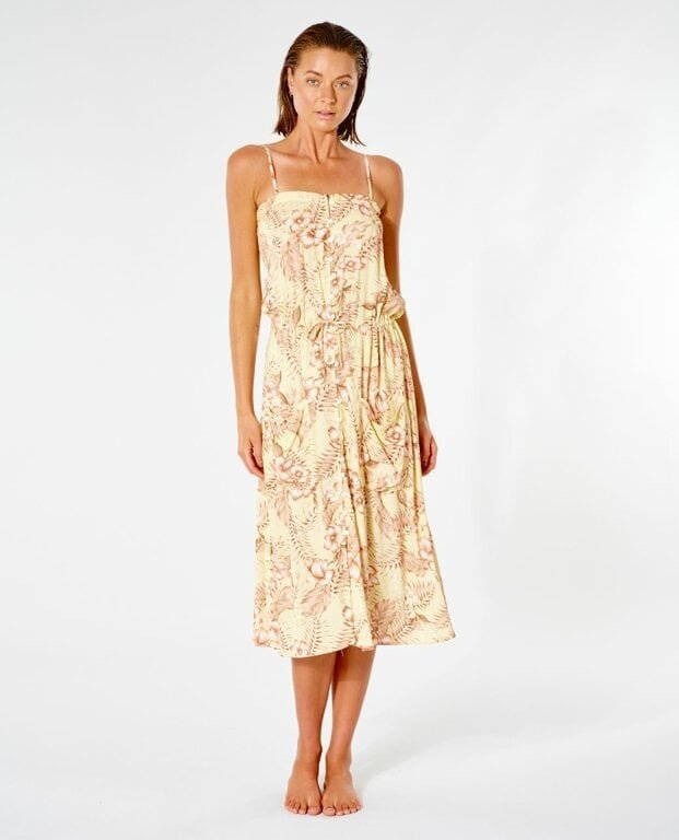 šaty Rip Curl PLAYABELLA MIDI DRESS  Light Yellow