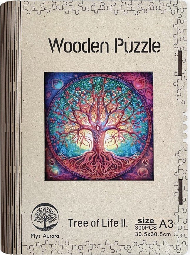Dřevěné puzzle Tree of Life A3