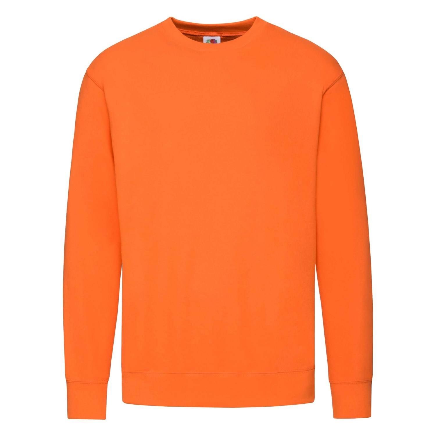 Orange Men's Sweatshirt Lightweight Set-in-Sweat Sweat Fruit of the Loom
