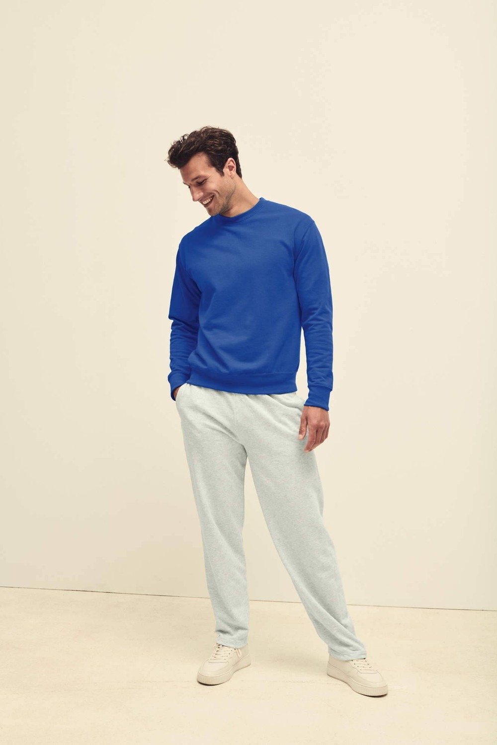 Blue Men's Sweatshirt Lightweight Set-in-Sweat Sweat Fruit of the Loom