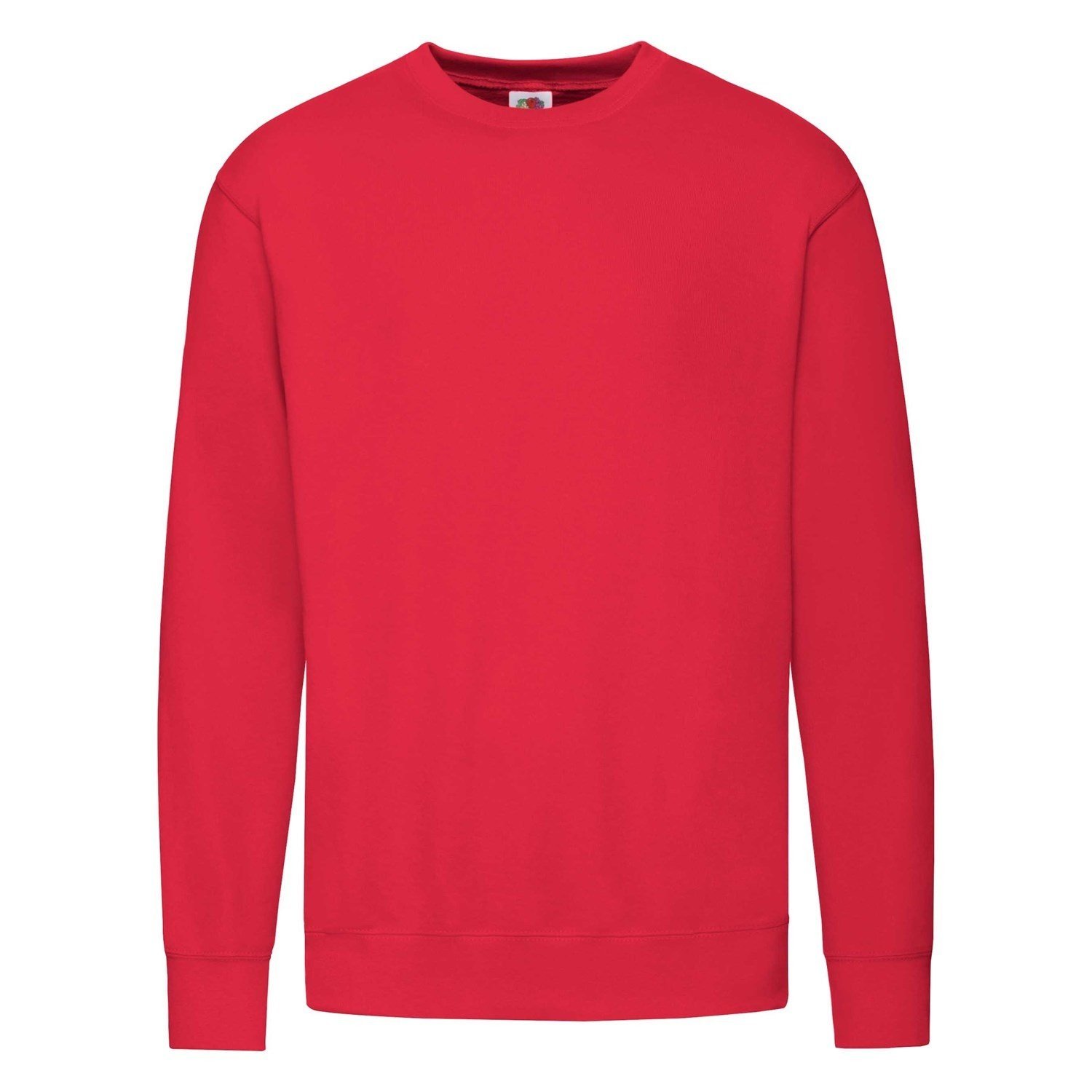 Red Men's Sweatshirt Lightweight Set-in-Sweat Sweat Fruit of the Loom