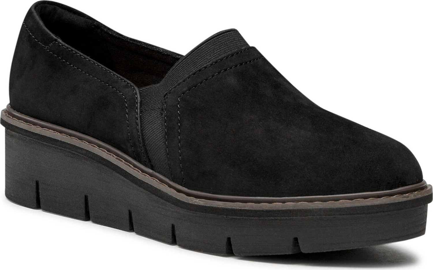Polobotky Clarks Airabell Mid 261632994 Black Suede