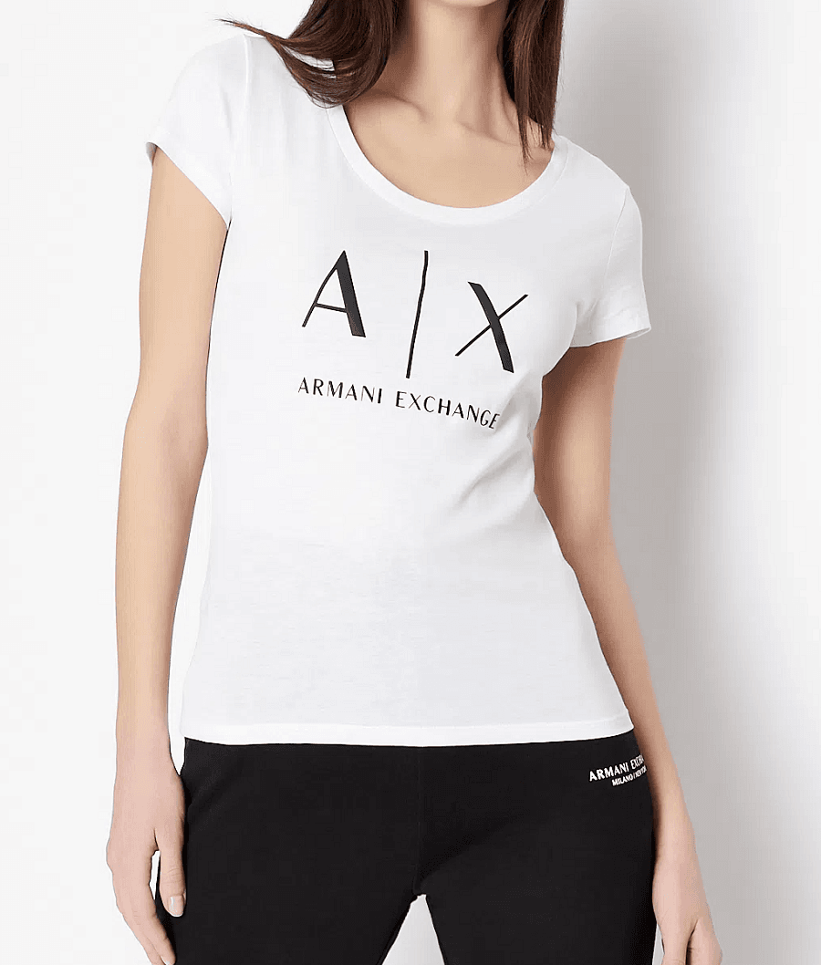 Triko Armani Exchange bílé, velikost L