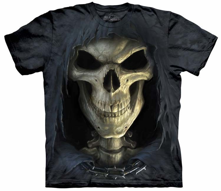 Pánské batikované triko The Mountain - Tvář smrti - černé Velikost: S