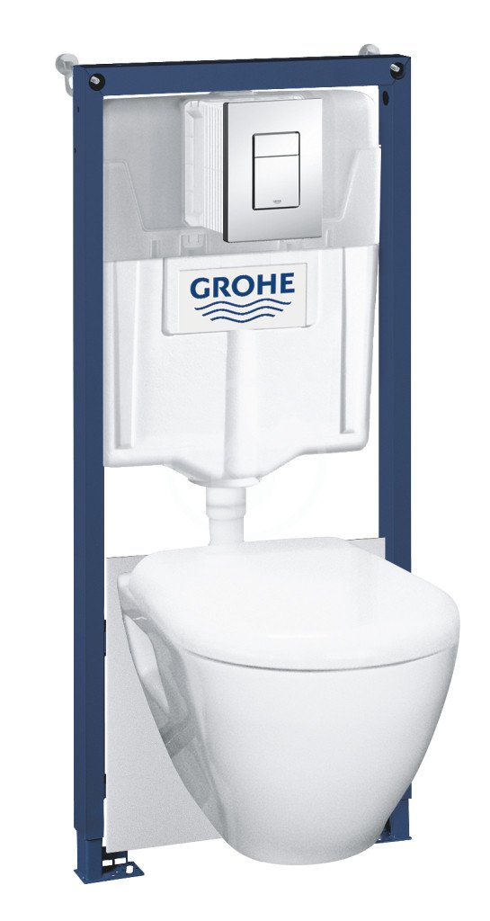 Grohe 39468000 - Set předstěnové instalace, klozetu a sedátka softclose, tlačítko Skate Cosmopolitan, chrom