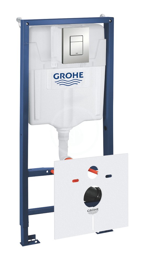 Grohe 39449000 - Předstěnová instalace s nádržkou pro závěsné WC, souprava Fresh a tlačítko Skate Cosmopolitan, matný chrom