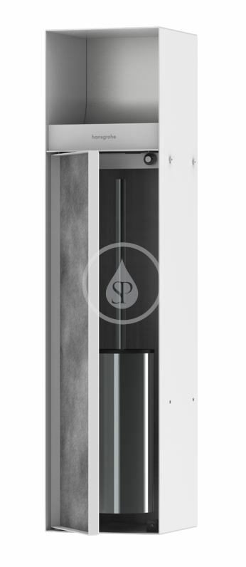 Hansgrohe 56062700 - Podomítkový držák toaletního papíru s WC štětkou, s dvířky, matná bílá