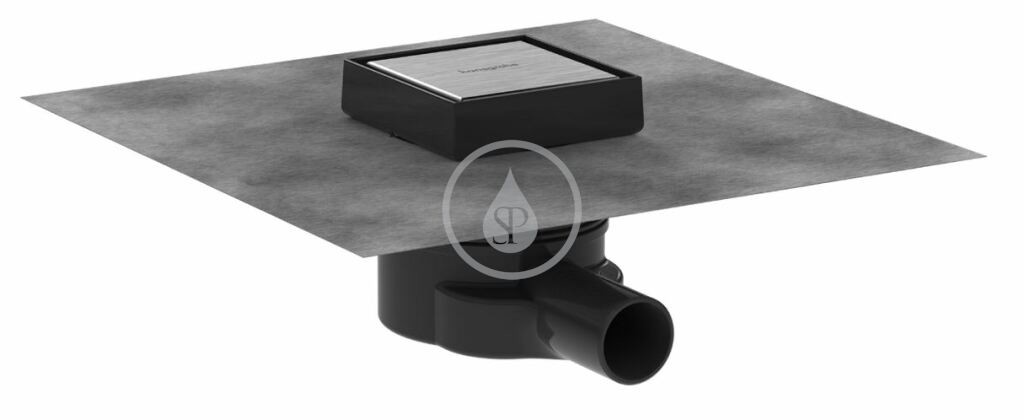 Hansgrohe 56247800 - Podlahová vpust, 10x10 cm, kartáčovaná nerezová ocel