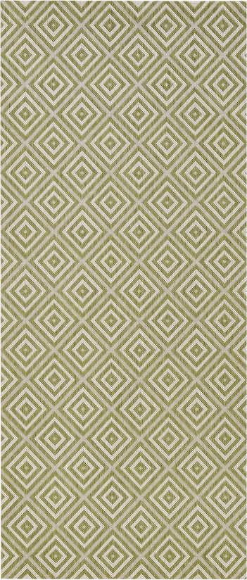 Zelený venkovní koberec NORTHRUGS Karo, 80 x 150 cm