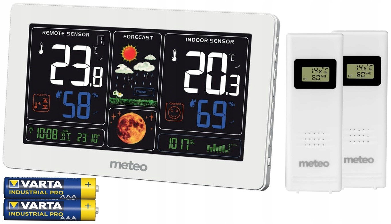 Meteorologická Stanice S Dcf 2 Senzory Budík