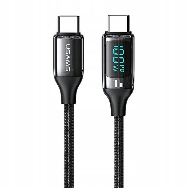 Usams Opletený kabel U78 Usb-c na Usb-c Led 3m