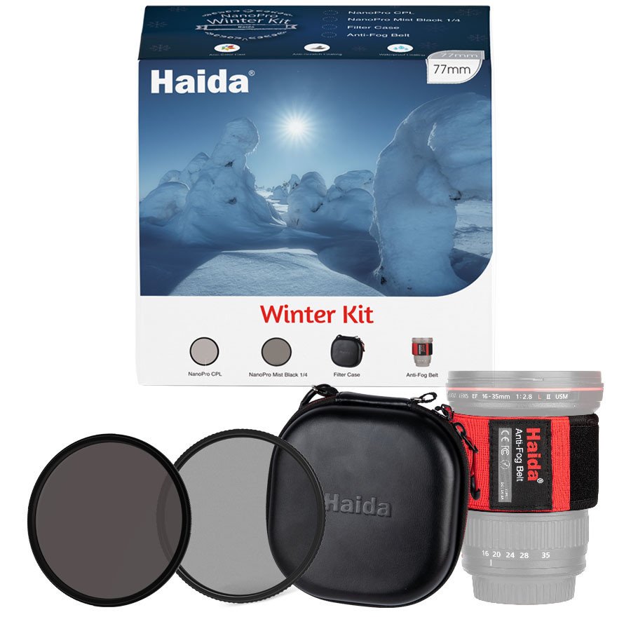 Sada Haida Winter Kit 67mm s topným páskem, Cpl, Mist Black a pouzdrem