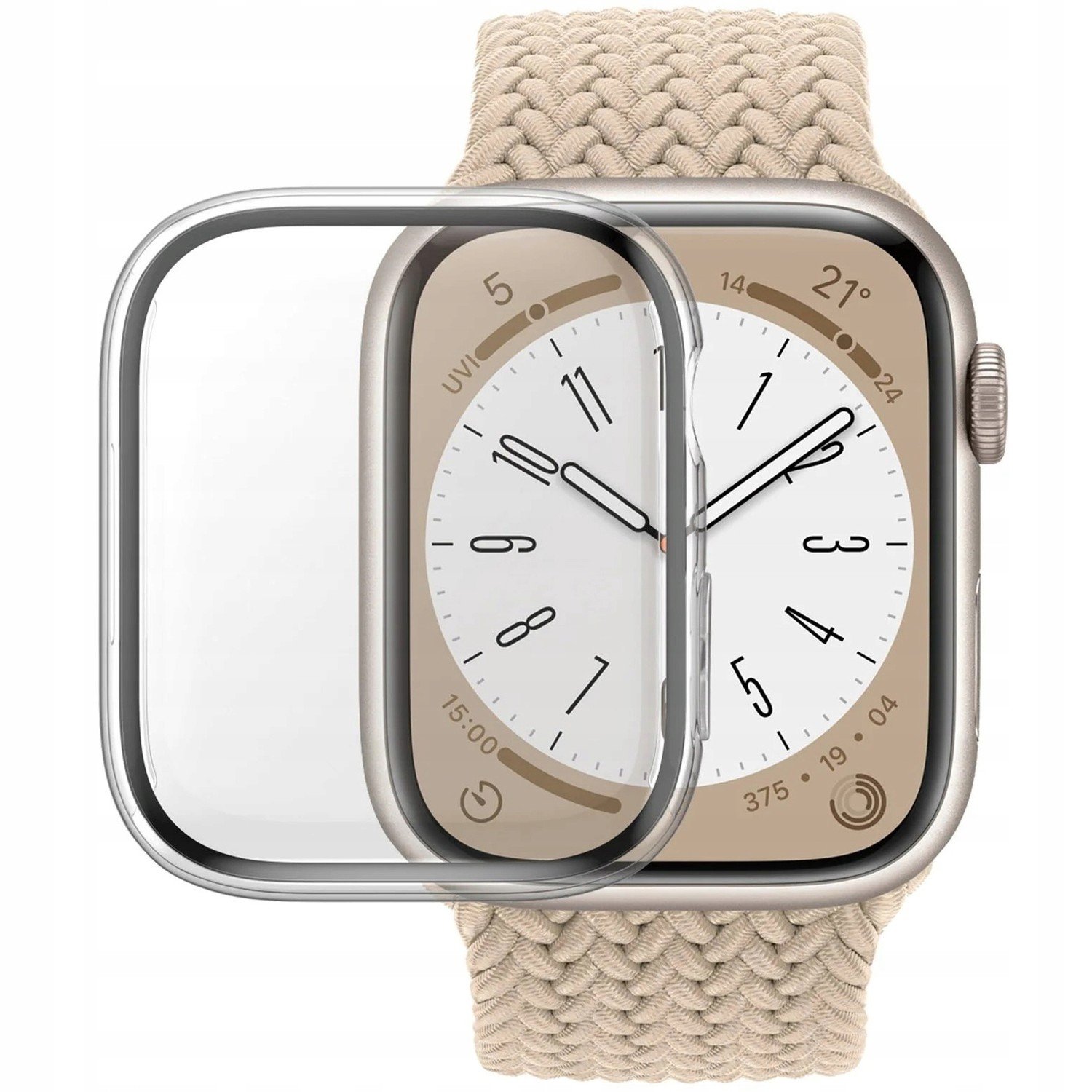 Pouzdro sklem PanzerGlass pro Apple Watch 45 mm