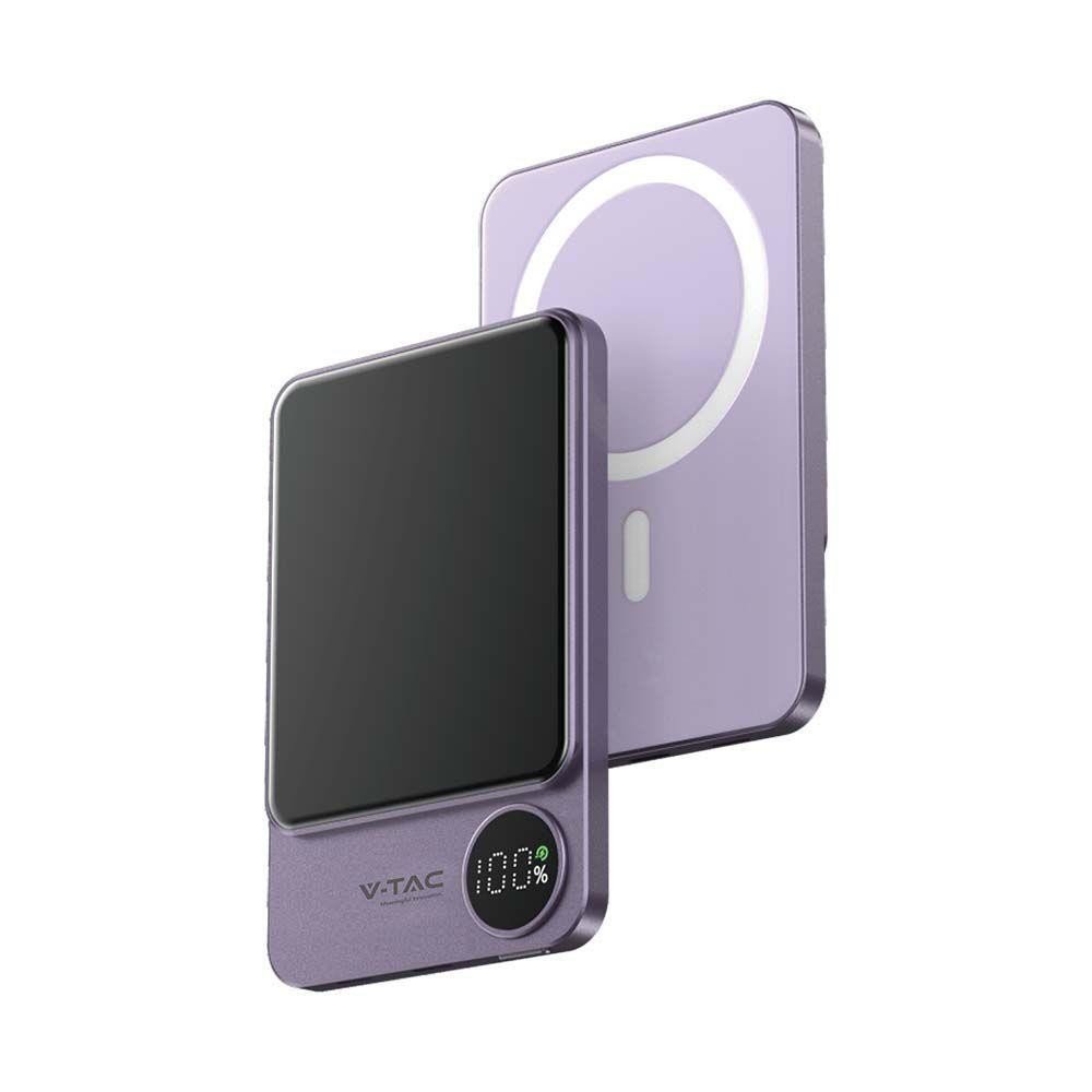 Powerbanka V-tac Samsung 5000mAh fialová magnetická