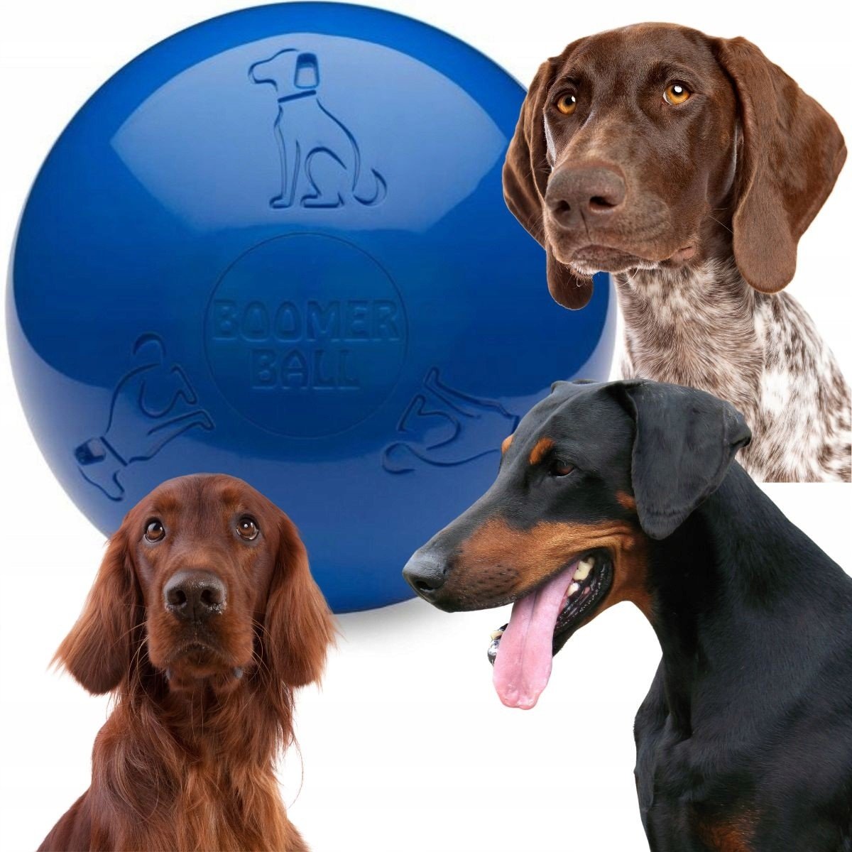 Nezničitelný míček Boomer Ball pro psa L 20 cm