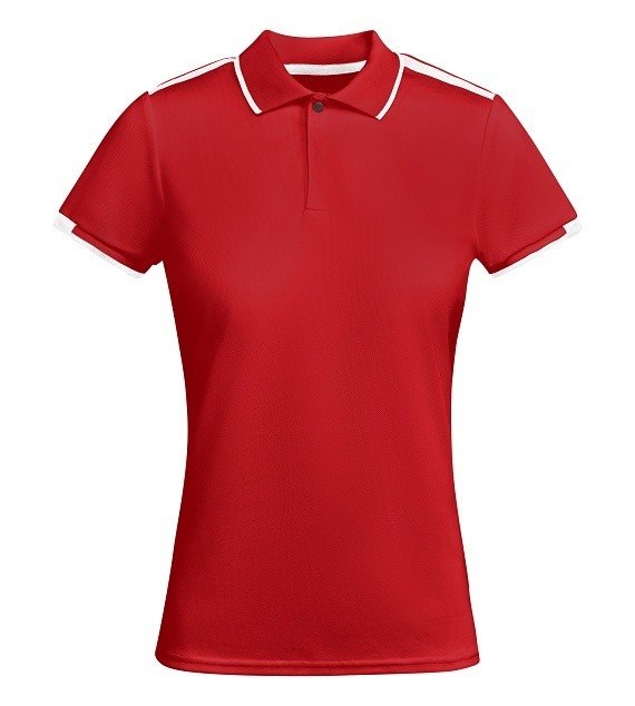 Dámská sportovní polokošile Roly Tamil - červená-bílá, S