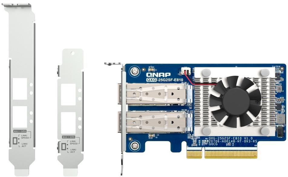 QNAP QXG-25G2SF-E810 - 2x 25GbE SFP28,PCIe Gen3 x8 (QXG-25G2SF-E810)