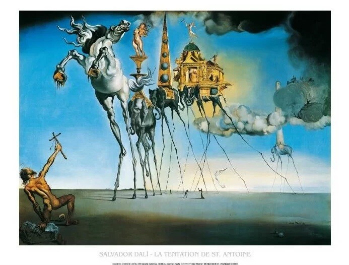 MIGNECO&SMITH Umělecký tisk La Tentation De St.Antoine, Salvador Dalí, (70 x 50 cm)