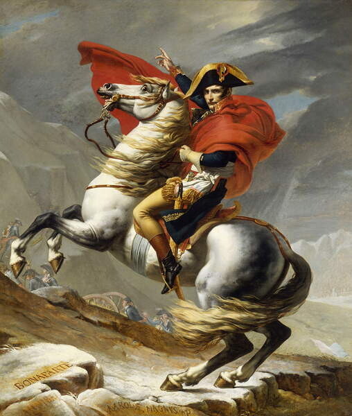 David, Jacques Louis David, Jacques Louis - Obrazová reprodukce Napoleon Crossing the Alps on 20th May 1800, (35 x 40 cm)