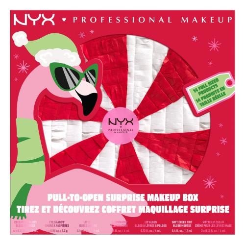 NYX Professional Makeup Fa La La L.A. Land Pull-To-Open Surprise Makeup Box vánoční box plný překvapení dárková sada