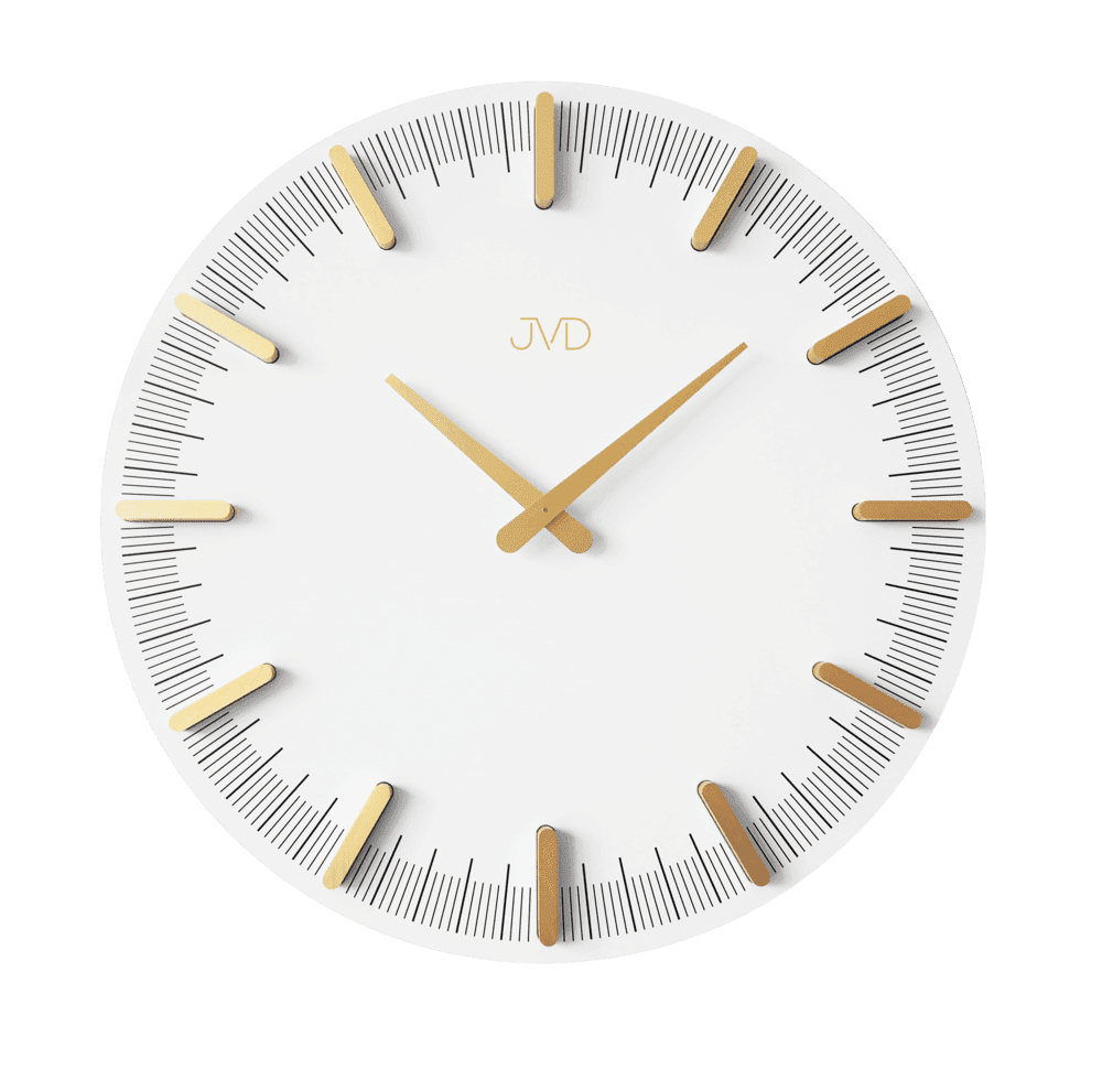 JVD Designové minimalistické bílé hodiny JVD HC401.1