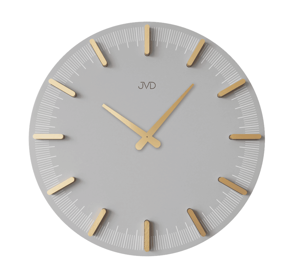 JVD Designové minimalistické šedé hodiny JVD HC401.2