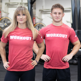 Workout Tréninkové unisex tričko WORKOUT - červené WOR421