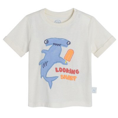 COOL CLUB - Clapecké tričko s krátkým rukávem KRÉMOVÁ vel.68