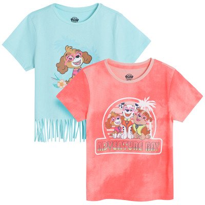 COOL CLUB - Dívčí tričko s krátkým rukávem 2ks Tlapková Patrola vel.110