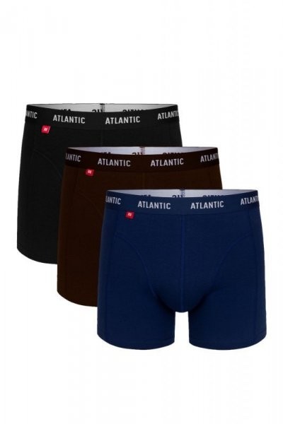 Atlantic 047/02 3-pak cza/czk/nie Pánské boxerky XL Mix