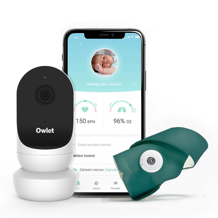 OWLET Ponožka chytrá Owlet Smart Sock 3 a kamera Owlet Cam Deep sea Grean