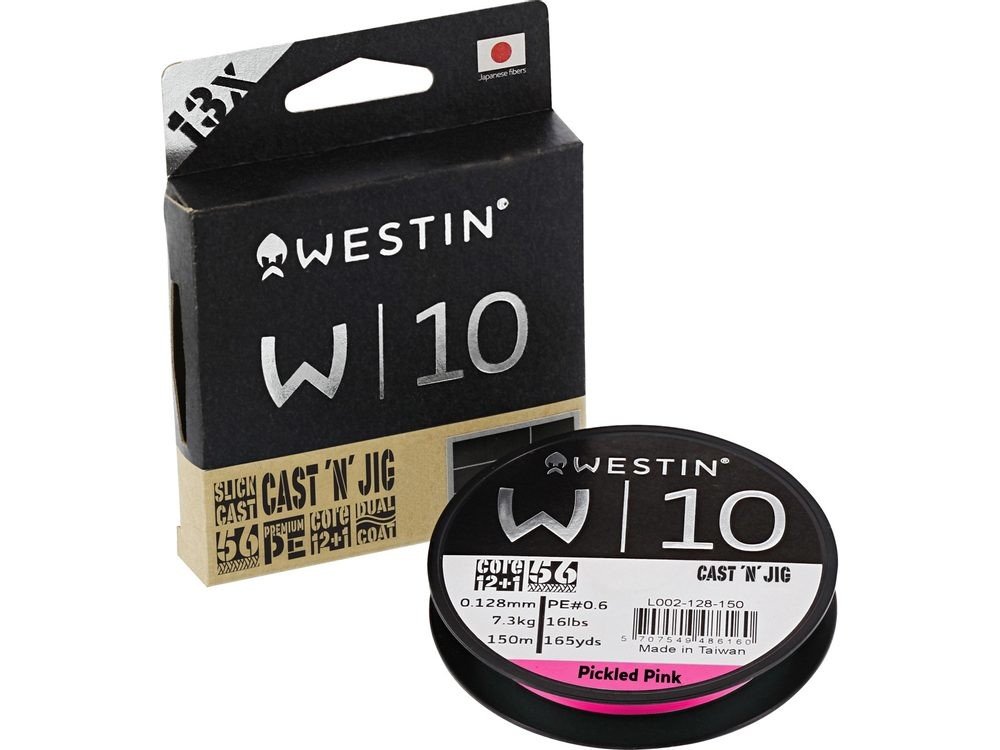 Westin Šňůra W10 Cast 'N' Jig 13 Braid Pink 110m - 0,08mm