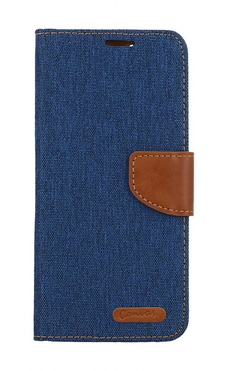 Pouzdro Canvas Xiaomi Redmi Note 12S knížkové modré tmavé 105362