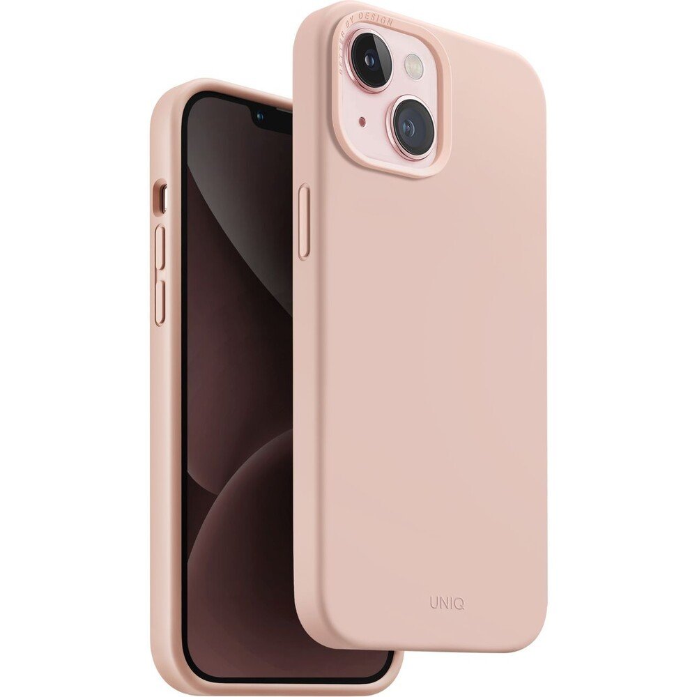 UNIQ Lino Hue MagClick ochranný kryt iPhone 15 Blush (růžový)