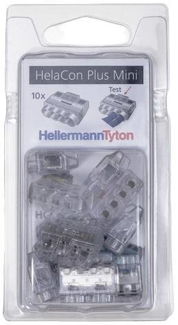 HellermannTyton 148-90056 HCPM-4-Blister-PC-CL (10) kabelová svorka Pro kabel o rozměru: 1.0-2.5 mm² Tuhost (příčný řez): 0.5-2.5 mm² Pólů: 4 10 ks