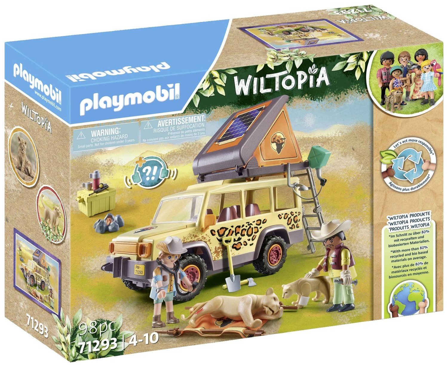 Playmobil® Wiltopia S terénním vozem u páječka 71293